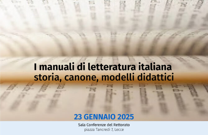 I manuali di letteratura italiana. Storia, canone, modelli didattici